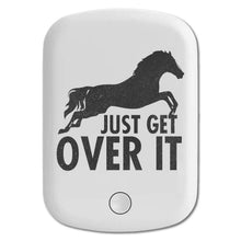 DistinctInk Magnetic Battery Pack, Wireless Portable Charger with USB-C Cable, Compatible with MagSafe iPhone 14 / 13 / 12 Series - Just Get Over It - Horse Jump