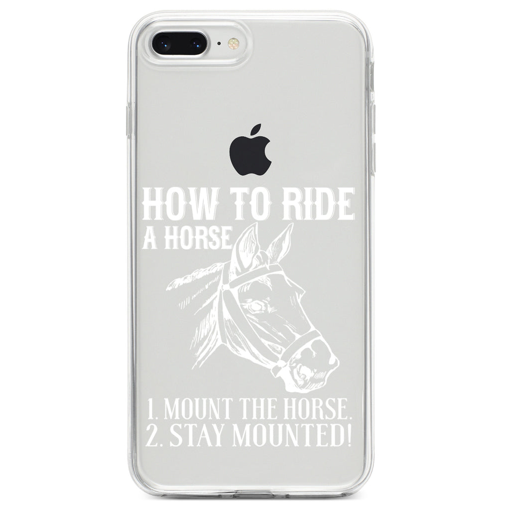 How To Ride a Horse, Stay Mounted Clear Shockproof iPhone Case, view 6