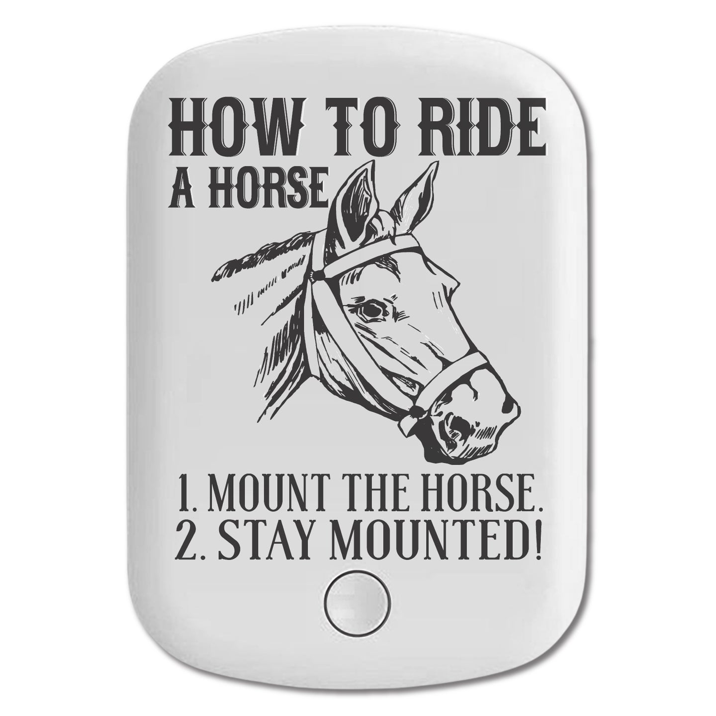 DistinctInk Magnetic Battery Pack, Wireless Portable Charger with USB-C Cable, Compatible with MagSafe iPhone 14 / 13 / 12 Series - How To Ride a Horse - Stay Mounted