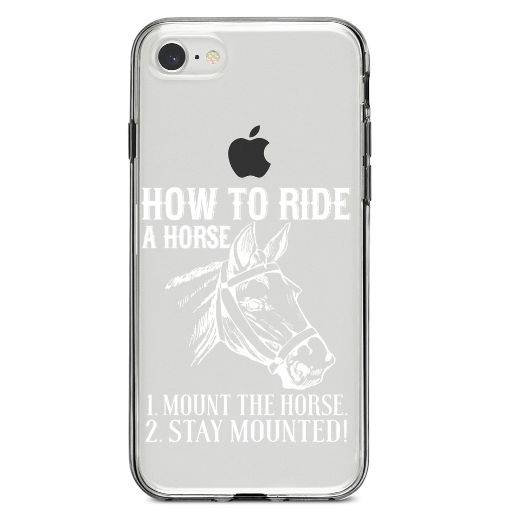 How To Ride a Horse, Stay Mounted Clear Shockproof iPhone Case, view 5