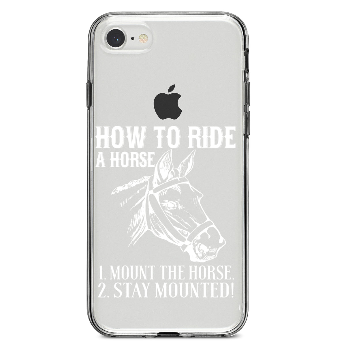How To Ride a Horse, Stay Mounted Clear Shockproof iPhone Case, view 5