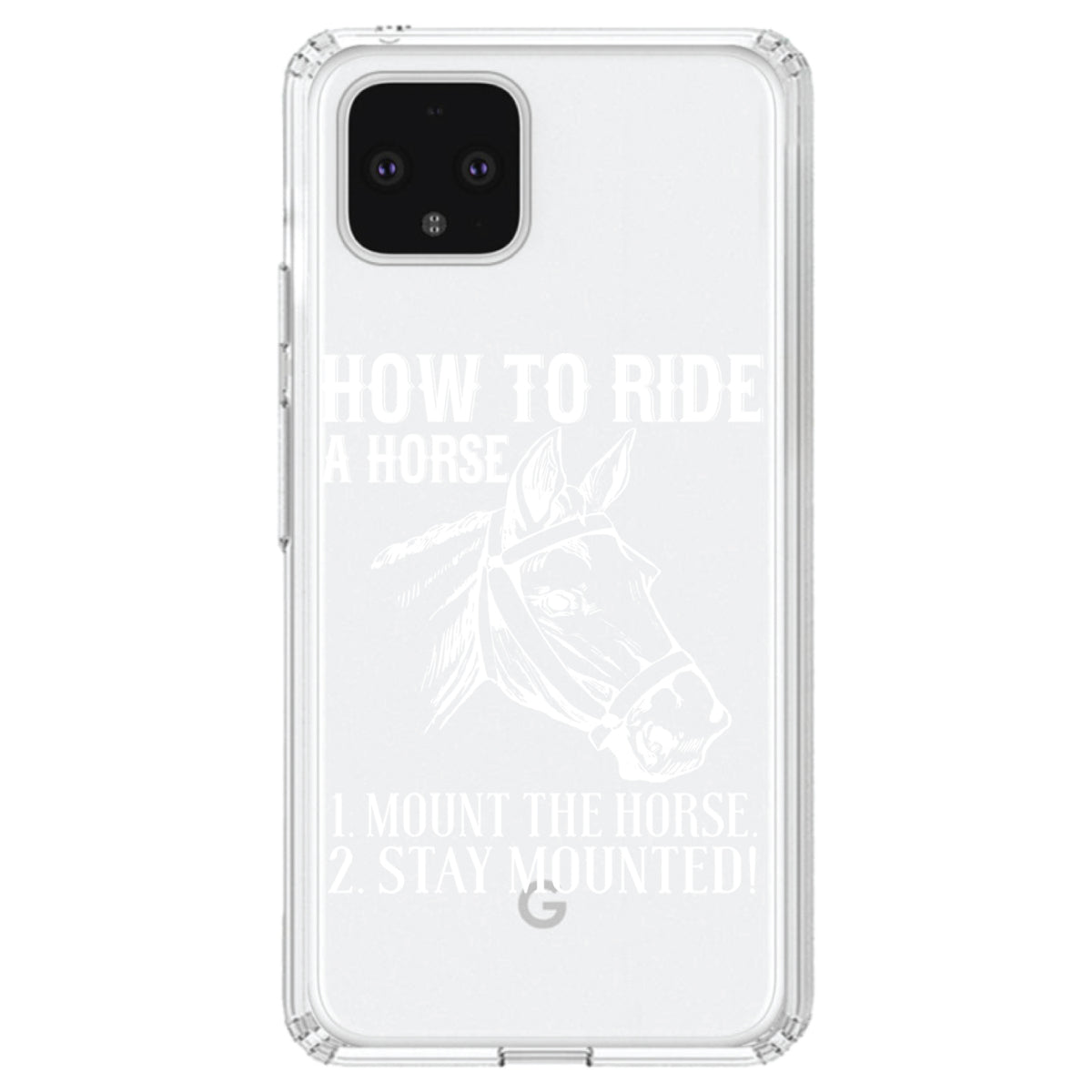 How To Ride a Horse, Stay Mounted Clear Shockproof iPhone Case, view 24