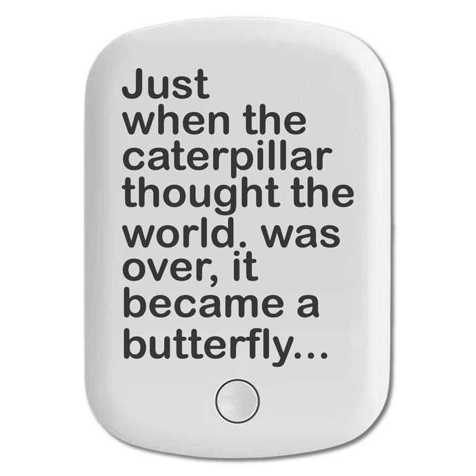 DistinctInk Magnetic Battery Pack, Wireless Portable Charger with USB-C Cable, Compatible with MagSafe iPhone 14 / 13 / 12 Series - Caterpillar Though World Was Over Butterfly