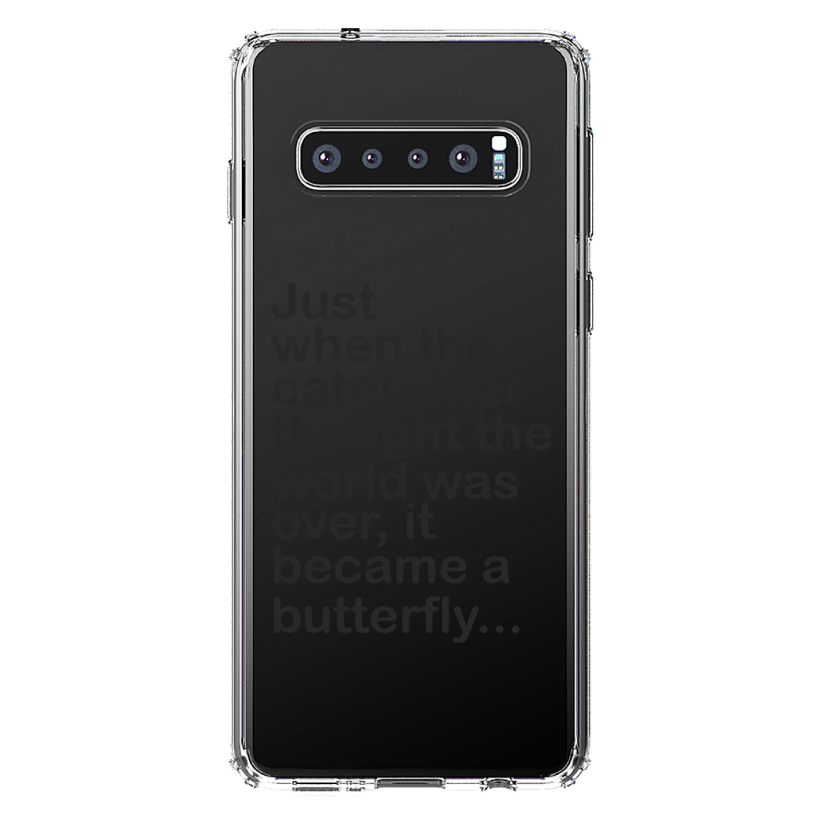 Caterpillar Though World Was Over Butterfly Clear Shockproof iPhone Case, view 16