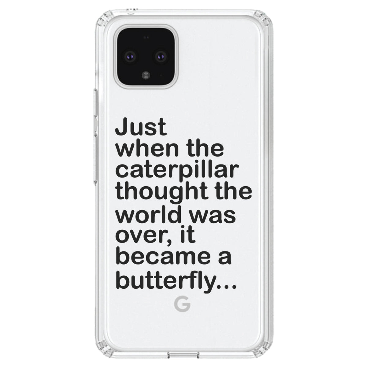 Caterpillar Though World Was Over Butterfly Clear Shockproof iPhone Case, view 23