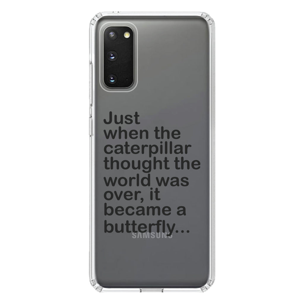 Caterpillar Though World Was Over Butterfly Clear Shockproof iPhone Case, view 15