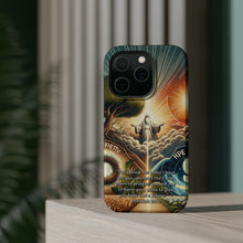 DistinctInk Tough Case for Apple iPhone, Compatible with MagSafe Charging - "For I Know the Plans: Jeremiah 29:11 Offers Hope and Prosperity"