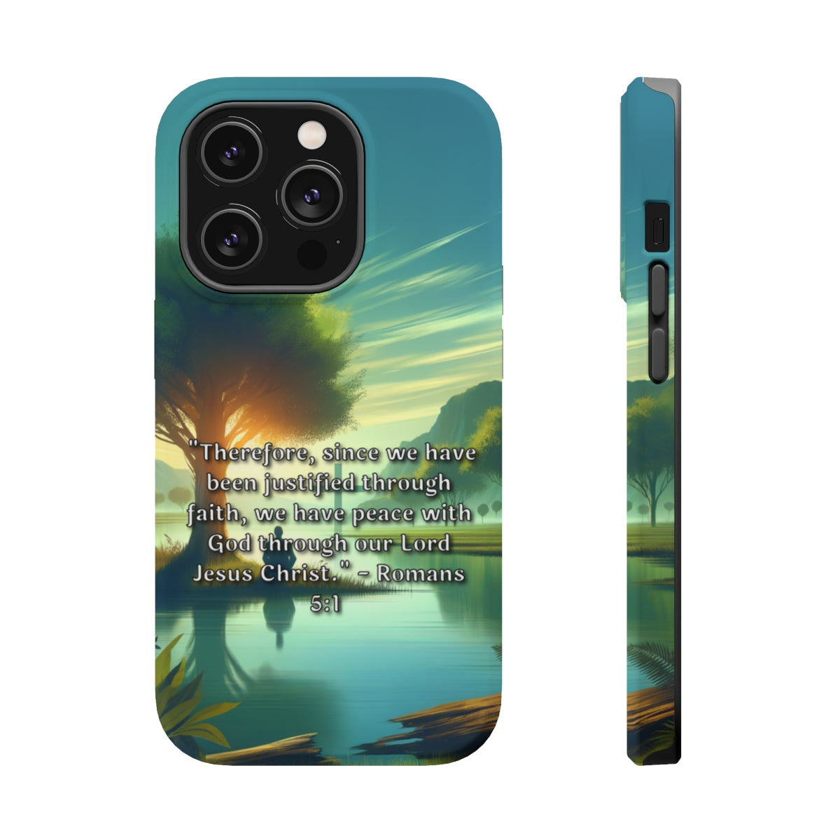 DistinctInk Tough Case for Apple iPhone, Compatible with MagSafe Charging - 