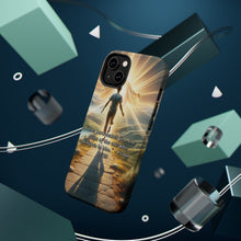 DistinctInk Tough Case for Apple iPhone, Compatible with MagSafe Charging - "The Lord Makes Firm: Psalm 37:23 Encourages Delightful Steps"