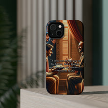 DistinctInk Tough Case for Apple iPhone, Compatible with MagSafe Charging - "Wise Son, Joyful Father: Proverbs 15:20 Reveals Wisdom's Impact"