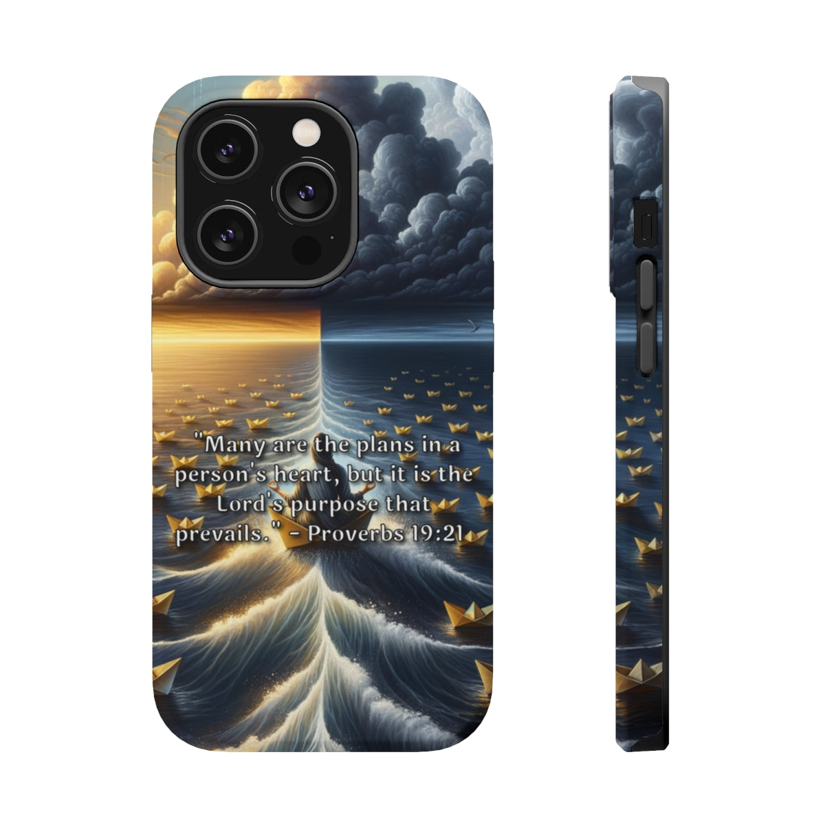 DistinctInk Tough Case for Apple iPhone, Compatible with MagSafe Charging - 