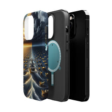 DistinctInk Tough Case for Apple iPhone, Compatible with MagSafe Charging - "The Unshakeable Power of God's Purpose - Proverbs 19:21"