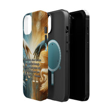 DistinctInk Tough Case for Apple iPhone, Compatible with MagSafe Charging - "Faith's Justification: Finding Peace with God - Romans 5:1"