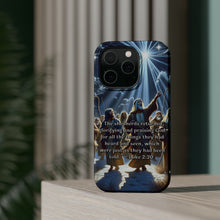 DistinctInk Tough Case for Apple iPhone, Compatible with MagSafe Charging - "The Shepherds' Glorious Praise: Luke 2:20"