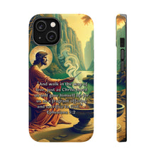 DistinctInk Tough Case for Apple iPhone, Compatible with MagSafe Charging - Ephesians 5:2 - Walking in Love as Christ Sacrificed