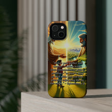 DistinctInk Tough Case for Apple iPhone, Compatible with MagSafe Charging - The Promise of Long Life: Ephesians 6:2