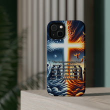 DistinctInk Tough Case for Apple iPhone, Compatible with MagSafe Charging - "The Power of God in the Foolishness of the Cross - 1 Corinthians 1:18"