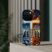 DistinctInk Tough Case for Apple iPhone, Compatible with MagSafe Charging - "The Power of God in the Foolishness of the Cross - 1 Corinthians 1:18"