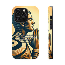 DistinctInk Tough Case for Apple iPhone, Compatible with MagSafe Charging - "Proverbs 3:6 - Submit to Him for Straight Paths"