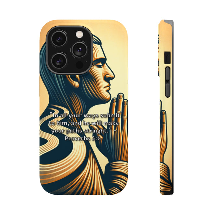 DistinctInk Tough Case for Apple iPhone, Compatible with MagSafe Charging - 