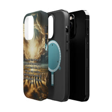 DistinctInk Tough Case for Apple iPhone, Compatible with MagSafe Charging - "Overflowing with Hope: Romans 15:13 - A Message of Joy and Peace"