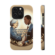 DistinctInk Tough Case for Apple iPhone, Compatible with MagSafe Charging - "Devotion in Love: Romans 12:10 - Honor Above Self"