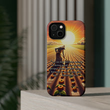 DistinctInk Tough Case for Apple iPhone, Compatible with MagSafe Charging - Galatians 6:9: Perseverance in Good Will Bring Reward