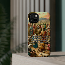 DistinctInk Tough Case for Apple iPhone, Compatible with MagSafe Charging - "Love not just with words but actions - 1 John 3:18"