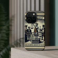 DistinctInk Tough Case for Apple iPhone, Compatible with MagSafe Charging - "Leviticus 19:15: Fairness in Judgment without Partiality or Favoritism"