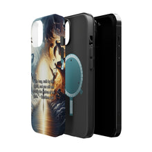 DistinctInk Tough Case for Apple iPhone, Compatible with MagSafe Charging - "Galatians 5:16 - Walk by the Spirit for Freedom"