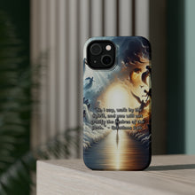 DistinctInk Tough Case for Apple iPhone, Compatible with MagSafe Charging - "Galatians 5:16 - Walk by the Spirit for Freedom"