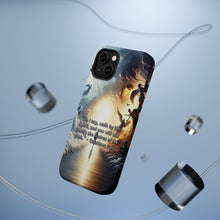 DistinctInk Tough Case for Apple iPhone, Compatible with MagSafe Charging - "Galatians 5:16 - Walk by the Spirit for Freedom"