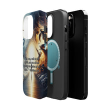 DistinctInk Tough Case for Apple iPhone, Compatible with MagSafe Charging - "Galatians 5:16 - Walk by the Spirit for Freedom"