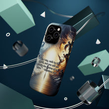 DistinctInk Tough Case for Apple iPhone, Compatible with MagSafe Charging - "Galatians 5:16 - Walk by the Spirit for Freedom"