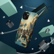 DistinctInk Tough Case for Apple iPhone, Compatible with MagSafe Charging - "Matthew 11:28 - Find Rest: A Call for Weary Souls"