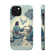 DistinctInk Tough Case for Apple iPhone, Compatible with MagSafe Charging - "Humble and Gentle Love: Ephesians 4:2 Bible Verse"