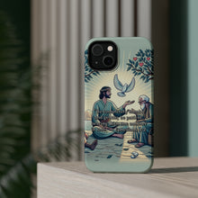 DistinctInk Tough Case for Apple iPhone, Compatible with MagSafe Charging - "Humble and Gentle Love: Ephesians 4:2 Bible Verse"