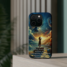 DistinctInk Tough Case for Apple iPhone, Compatible with MagSafe Charging - "Philippians 4:6: Present Your Requests with Gratitude and Prayer"