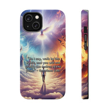 DistinctInk Tough Case for Apple iPhone, Compatible with MagSafe Charging - "Galatians 5:16 - Walking by the Spirit's Guidance"