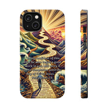 DistinctInk Tough Case for Apple iPhone, Compatible with MagSafe Charging - "God's Promise to Complete His Good Work - Philippians 1:6"