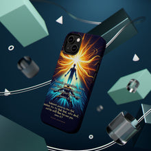 DistinctInk Tough Case for Apple iPhone, Compatible with MagSafe Charging - "Submission to God: James 4:7 - Resisting the Devil"