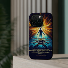 DistinctInk Tough Case for Apple iPhone, Compatible with MagSafe Charging - "Submission to God: James 4:7 - Resisting the Devil"