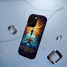DistinctInk Tough Case for Apple iPhone, Compatible with MagSafe Charging - "Submission to God: James 4:7 - Resisting the Devil"