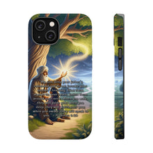 DistinctInk Tough Case for Apple iPhone, Compatible with MagSafe Charging - "The Guiding Words: Proverbs 6:20 - Parents' Teachings"