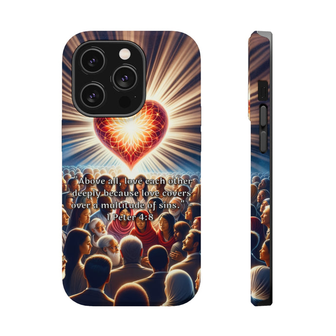 DistinctInk Tough Case for Apple iPhone, Compatible with MagSafe Charging - 