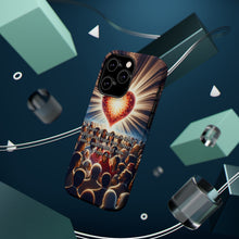 DistinctInk Tough Case for Apple iPhone, Compatible with MagSafe Charging - "Love Covers Sins: 1 Peter 4:8 Bible Verse"