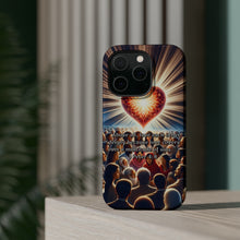 DistinctInk Tough Case for Apple iPhone, Compatible with MagSafe Charging - "Love Covers Sins: 1 Peter 4:8 Bible Verse"