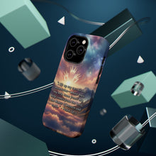 DistinctInk Tough Case for Apple iPhone, Compatible with MagSafe Charging - Psalm 121:1 - Seeking Divine Assistance in the Mountains