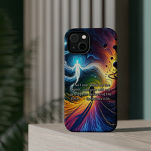 DistinctInk Tough Case for Apple iPhone, Compatible with MagSafe Charging - "Walking by the Spirit: Galatians 5:16 Bible Verse"