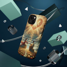 DistinctInk Tough Case for Apple iPhone, Compatible with MagSafe Charging - "1 John 4:11 - Loving One Another Through God's Love"
